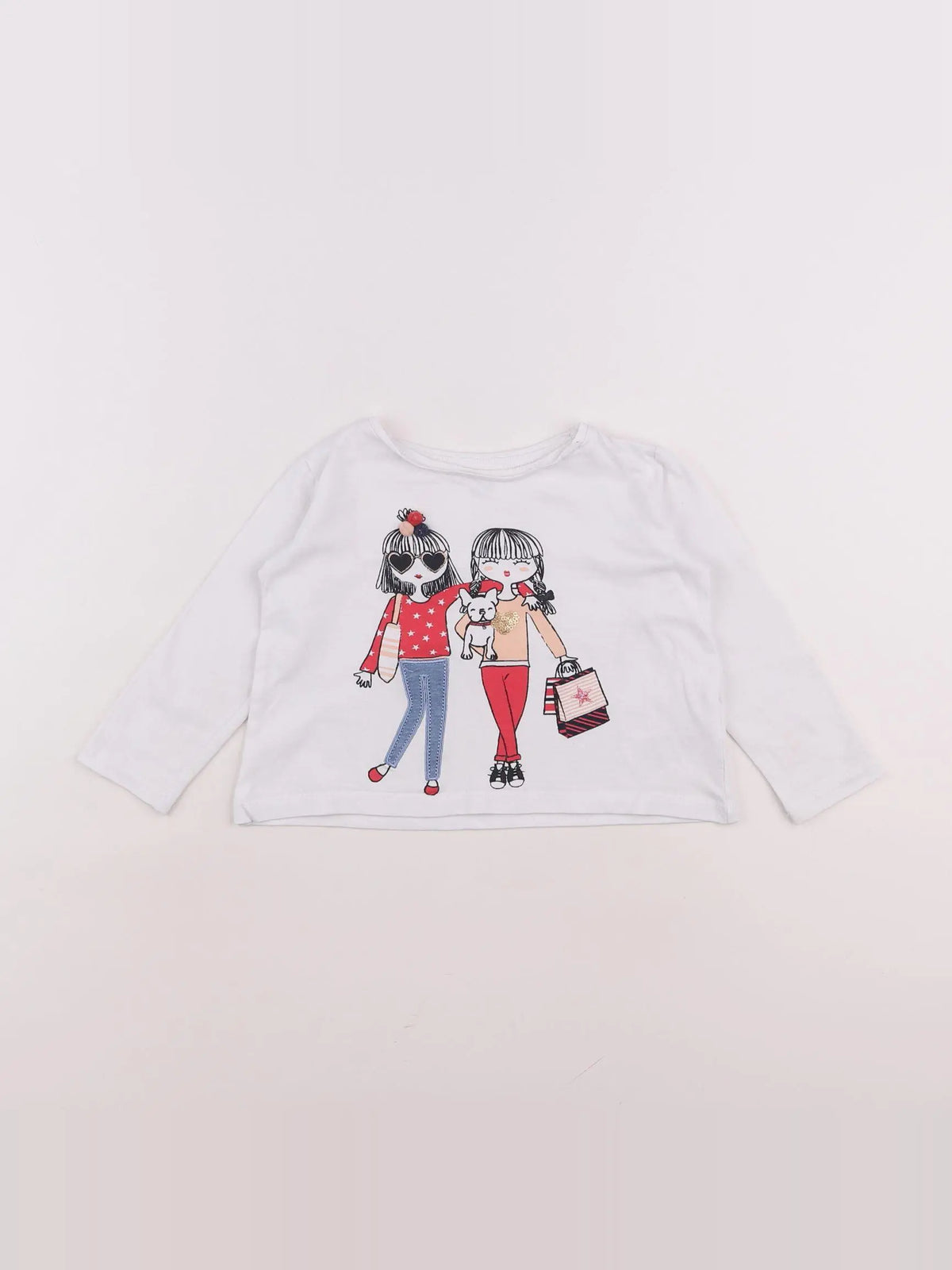 Vertbaudet - tee-shirt blanc - 2 ans