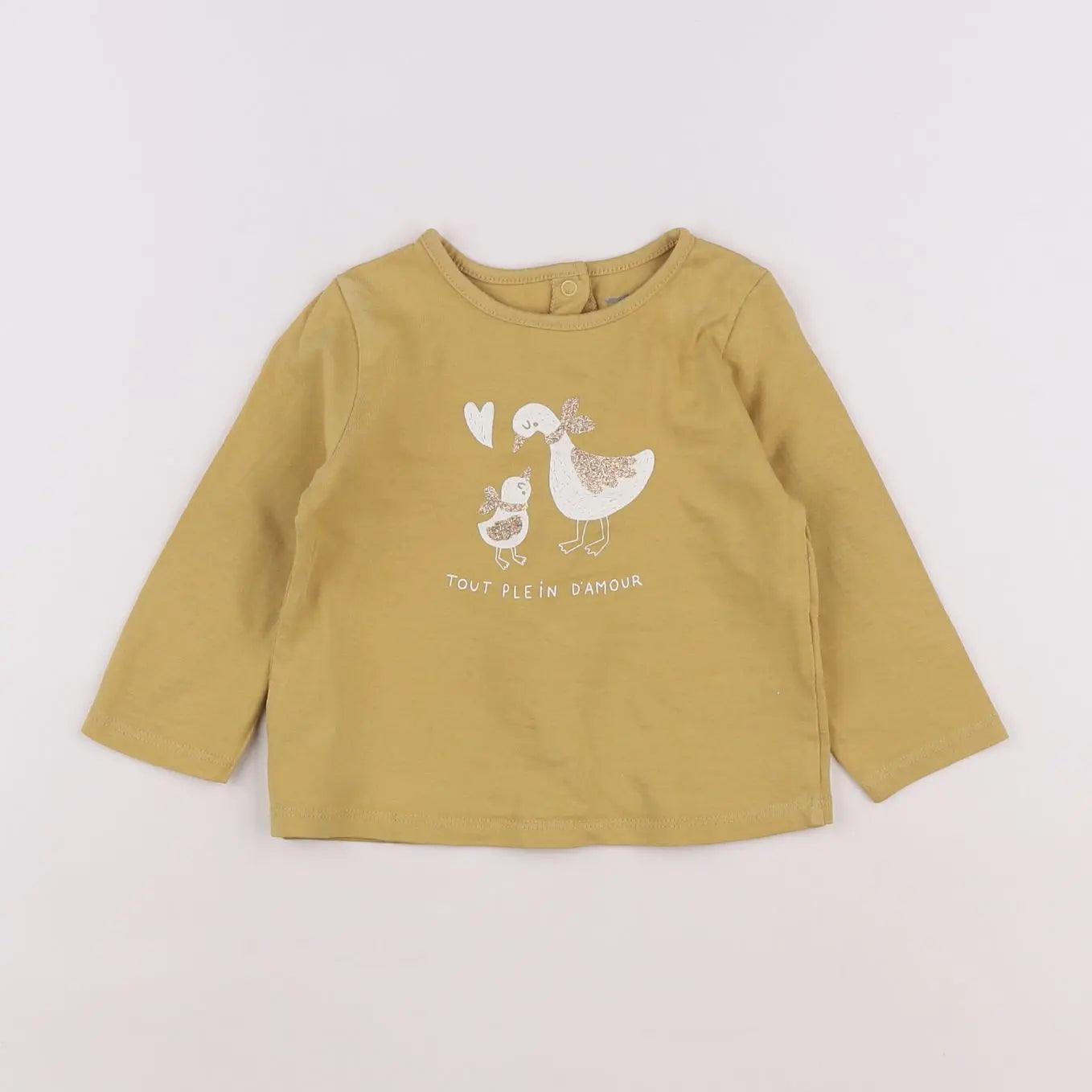 Vertbaudet - tee-shirt jaune - 9 mois