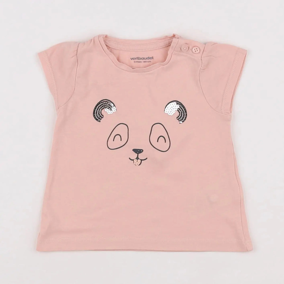 Vertbaudet - tee-shirt rose - 3 mois