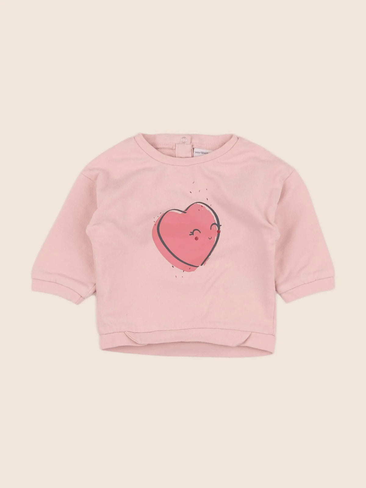 Vertbaudet - sweat rose - 6 mois