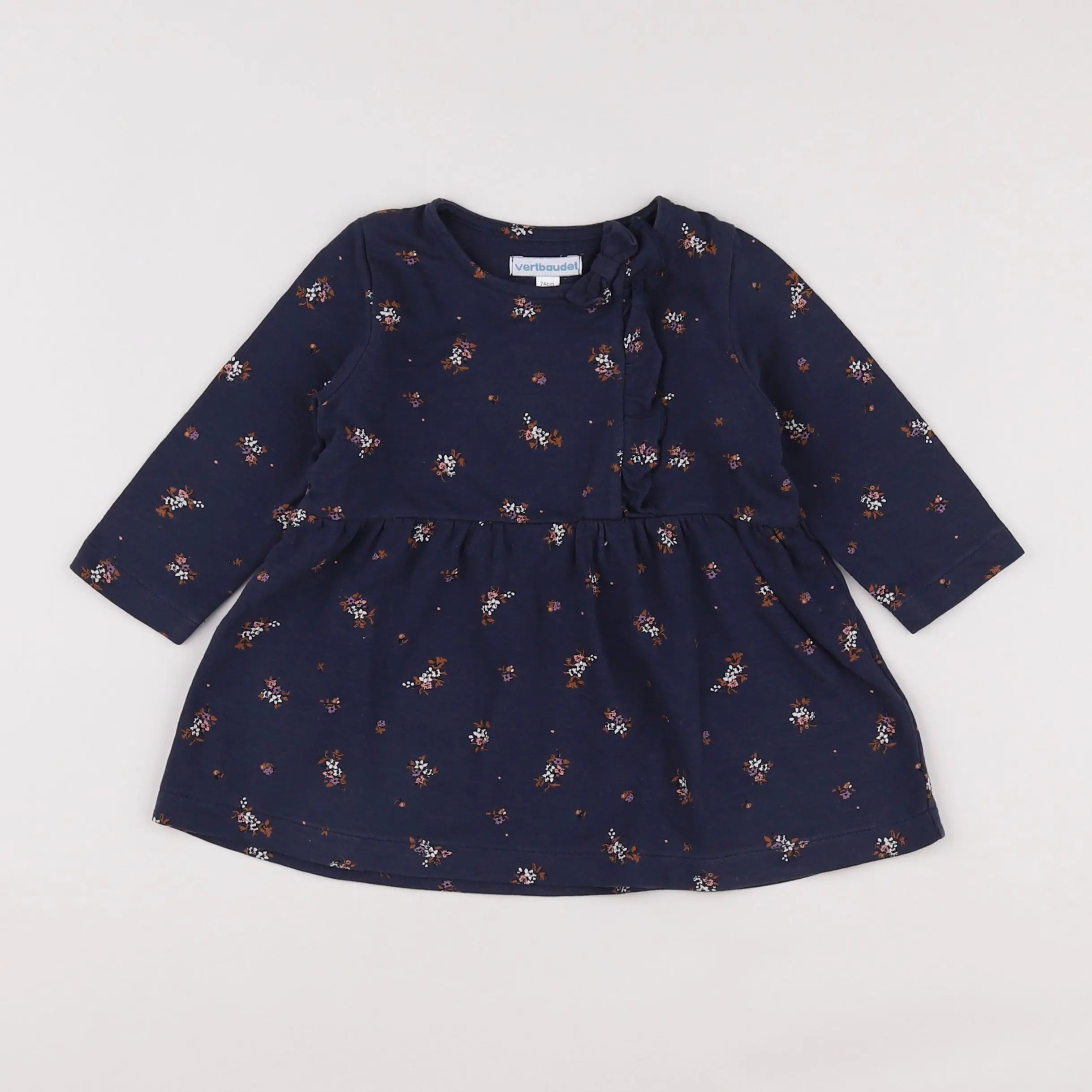 Vertbaudet - robe bleu - 12 mois