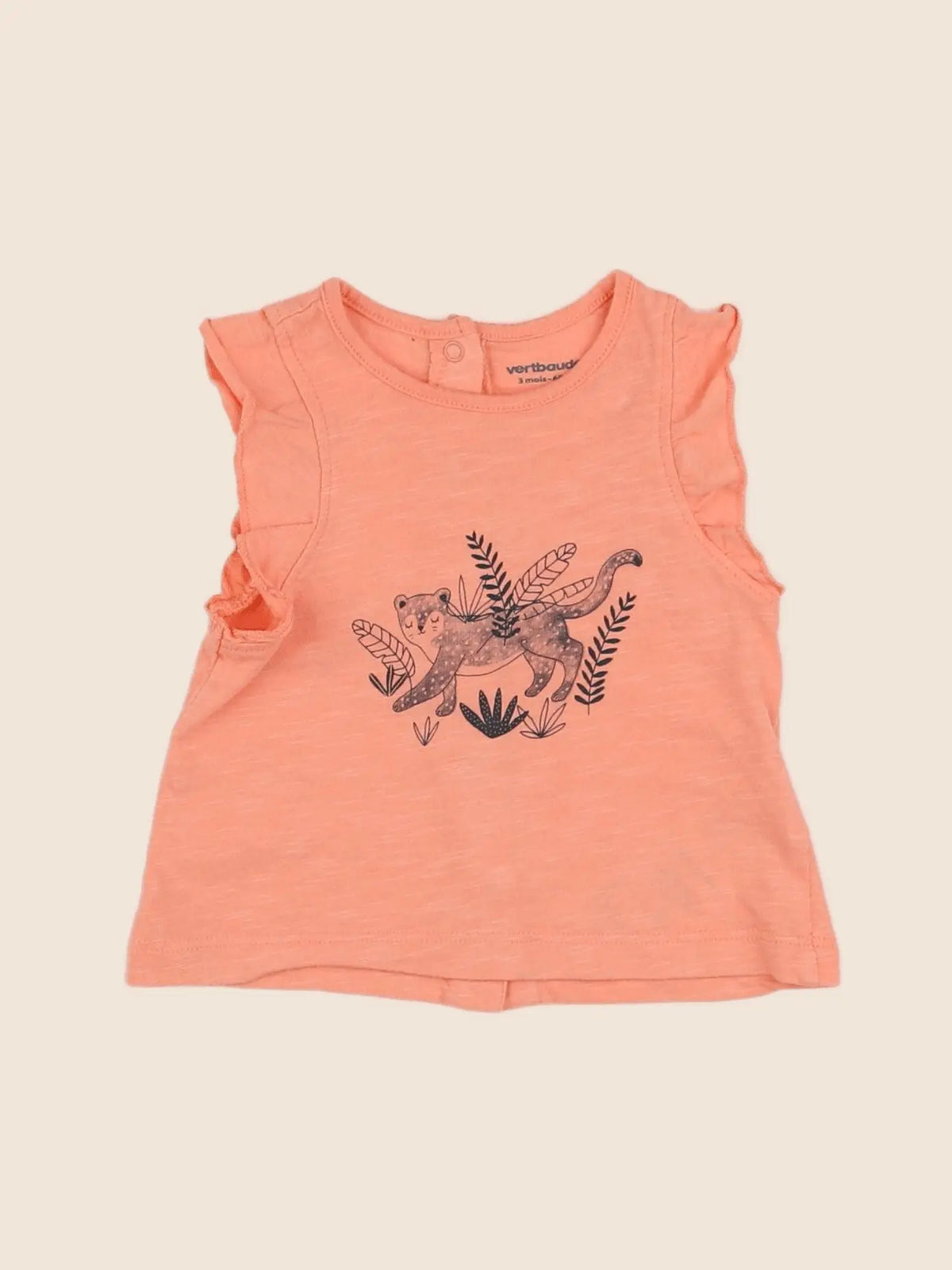 Vertbaudet - tee-shirt rose - 3 mois