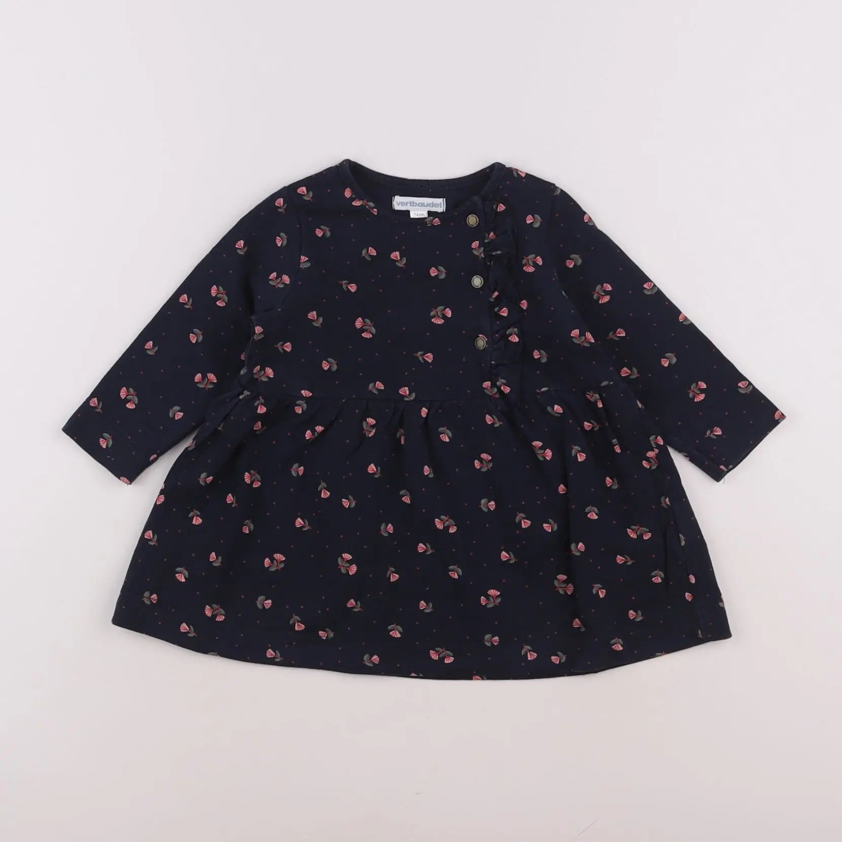 Vertbaudet - robe bleu - 12 mois