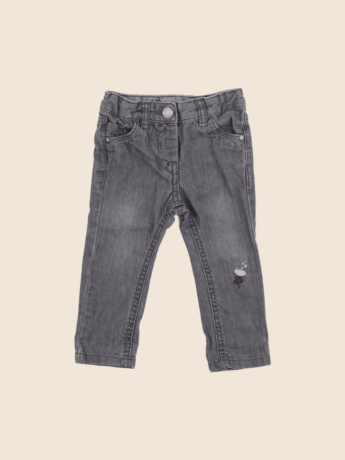 Vertbaudet - jean gris - 6 mois
