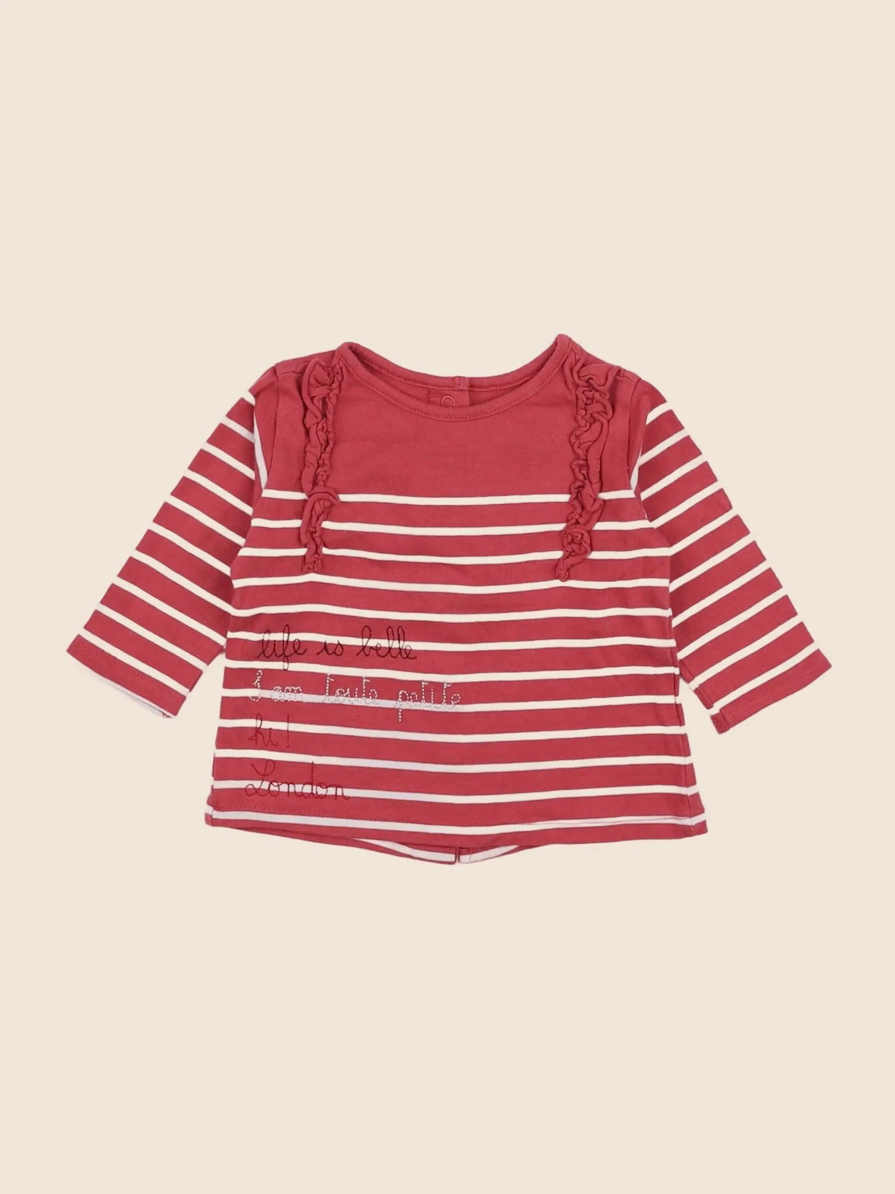 Vertbaudet - tee-shirt rose - 3 mois