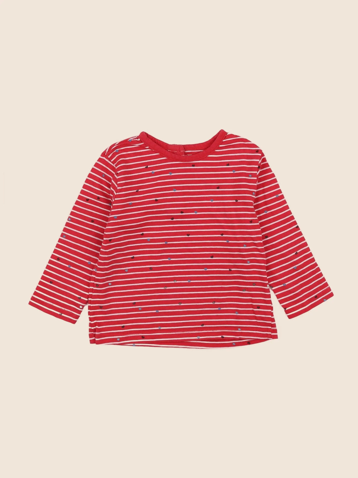 Vertbaudet - tee-shirt rouge - 12 mois