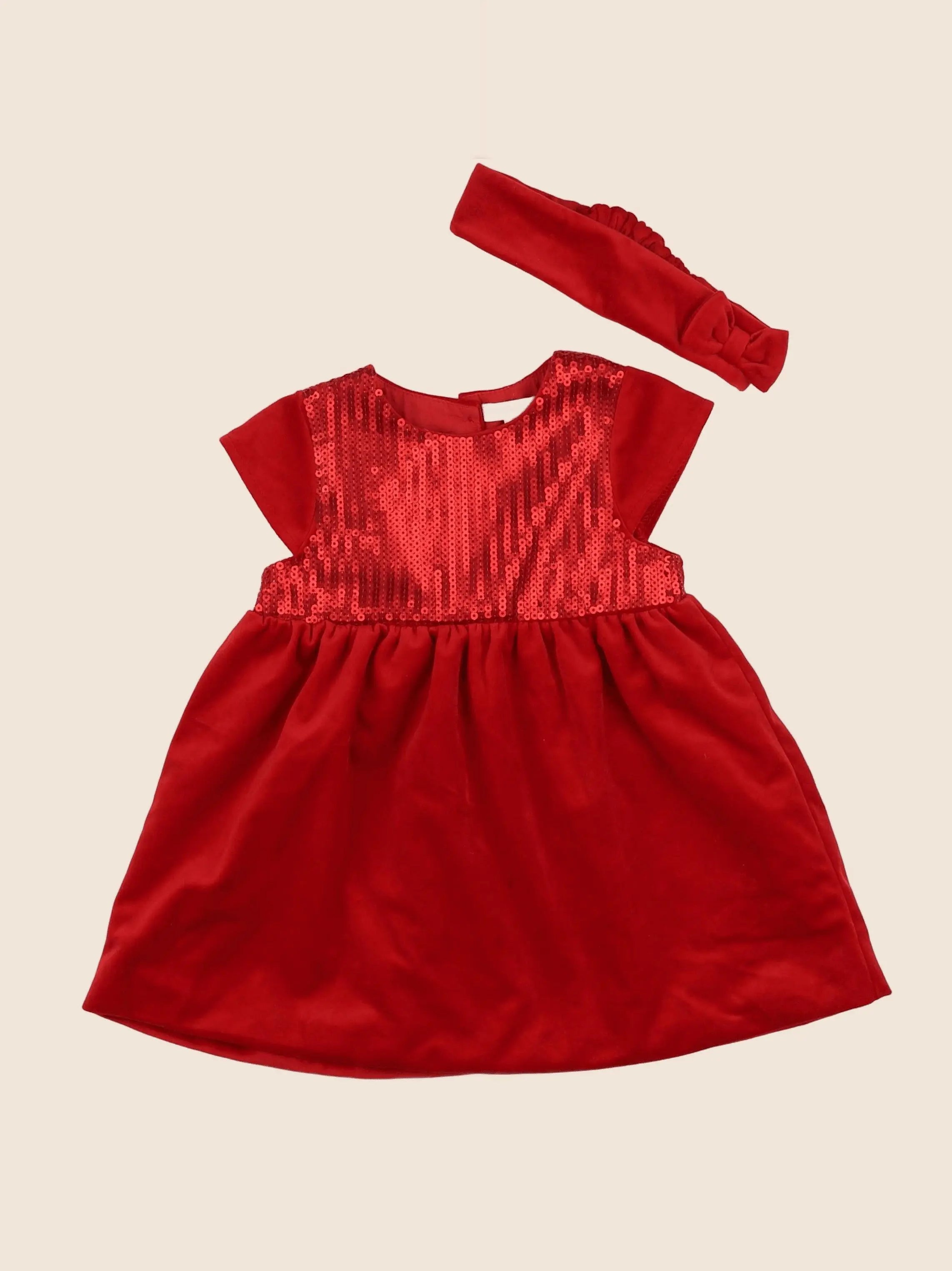 Vertbaudet - robe rouge - 18 mois