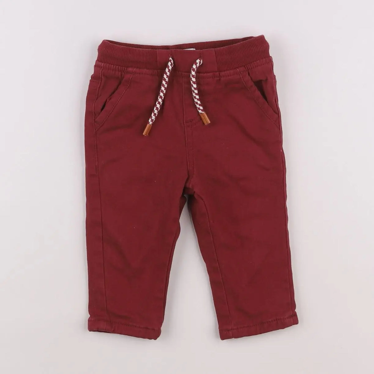 Vertbaudet - jean rouge - 9 mois