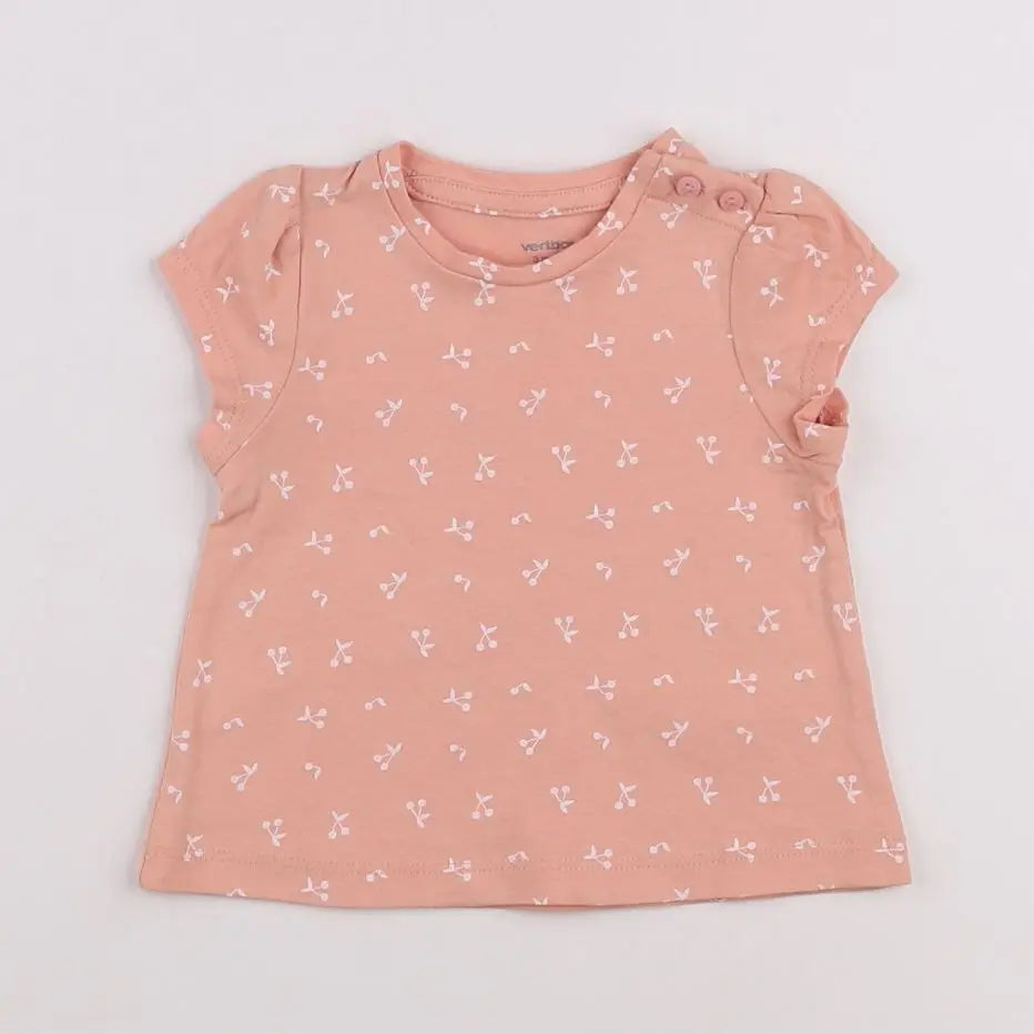 Vertbaudet - tee-shirt orange - 3 mois