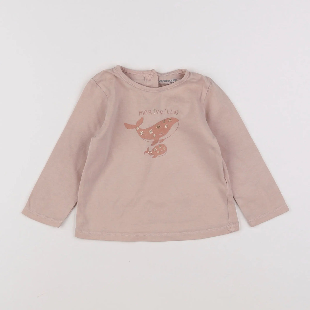 Vertbaudet - tee-shirt rose - 12 mois