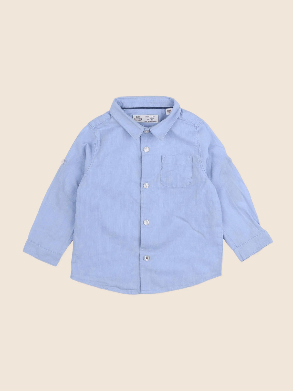 Zara - chemise bleu - 12/18 mois