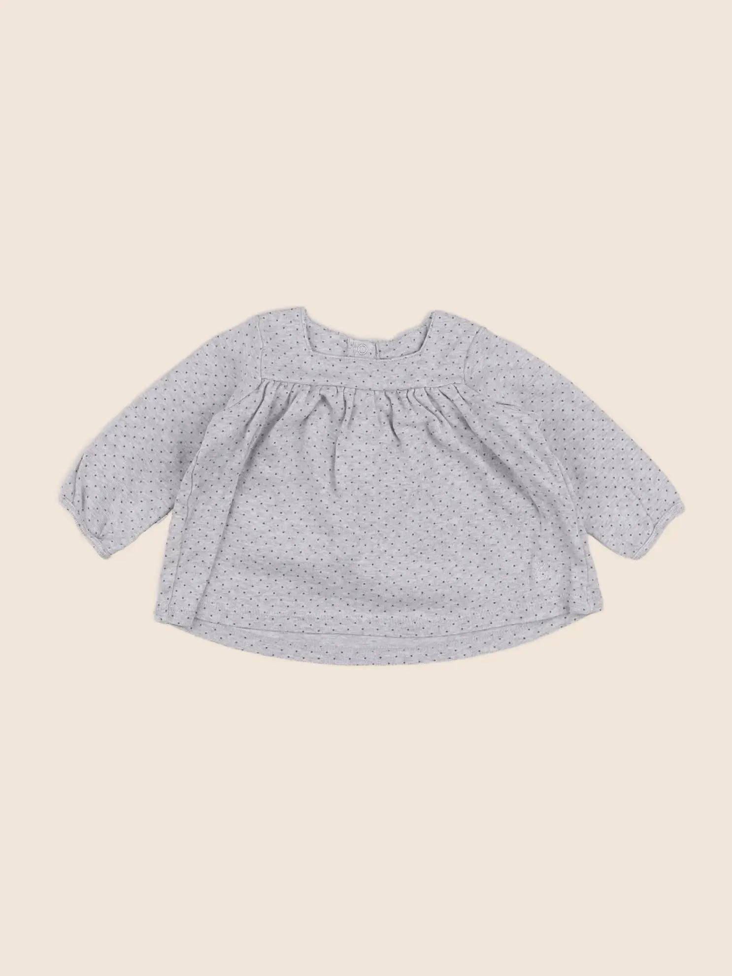 Petit Bateau - tee-shirt gris - 6 mois