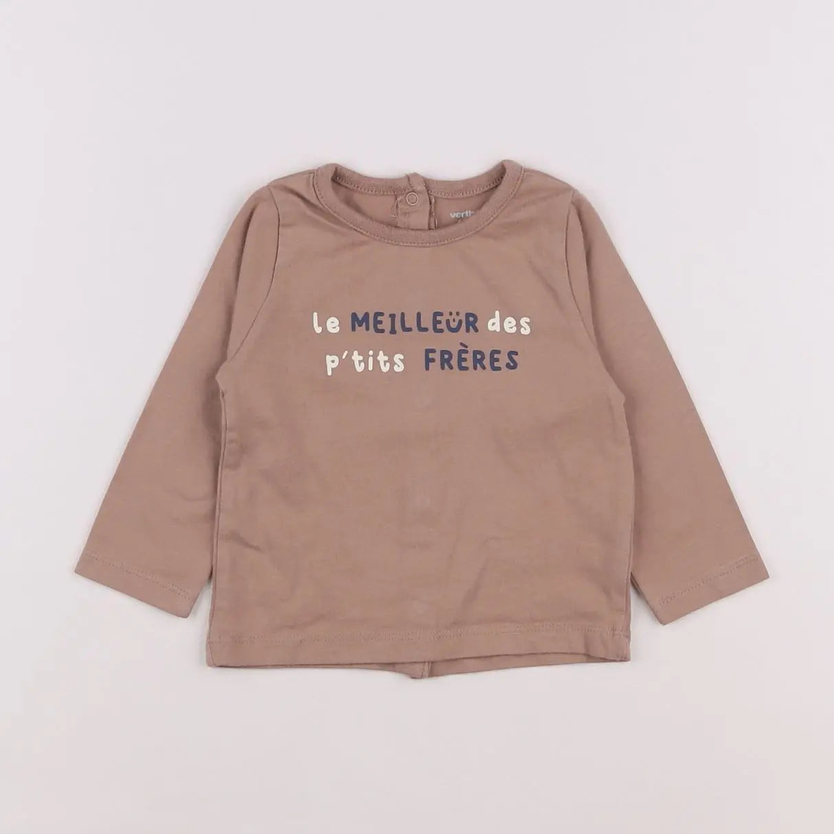 Vertbaudet - tee-shirt marron - 6 mois