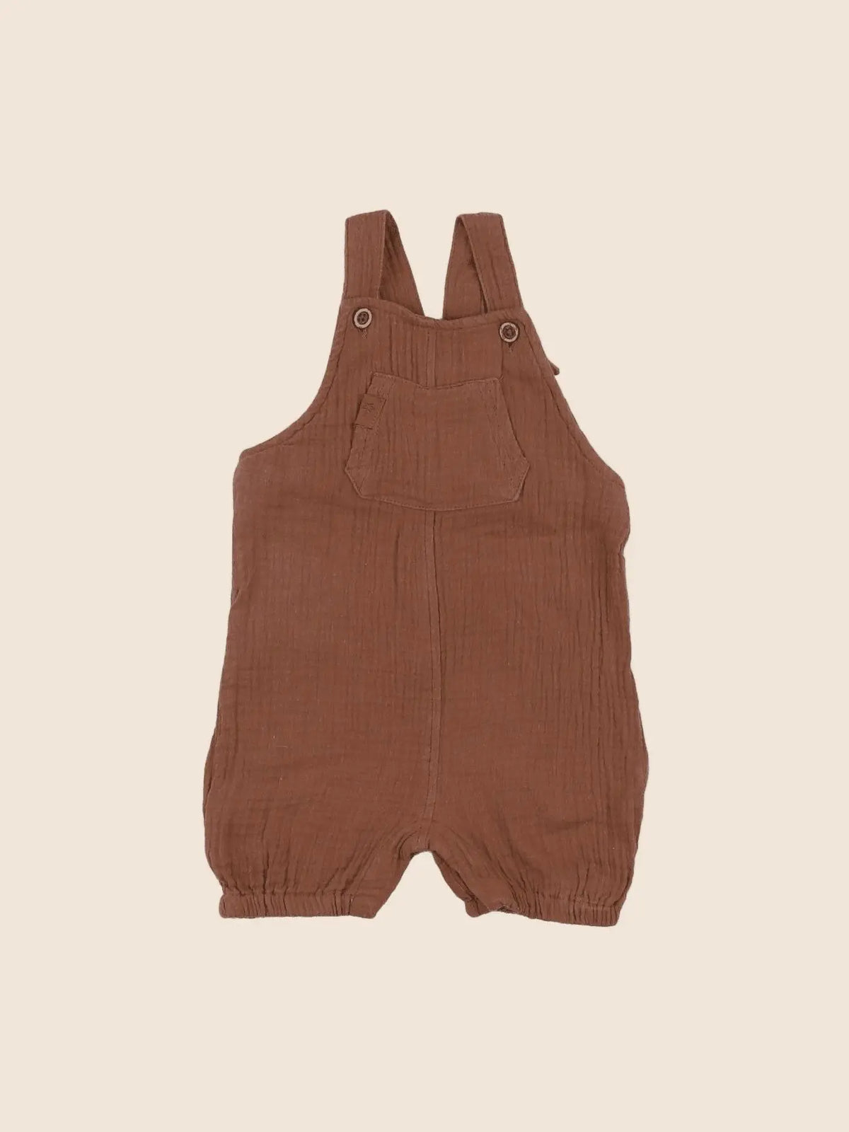 Vertbaudet - salopette marron - 6 mois