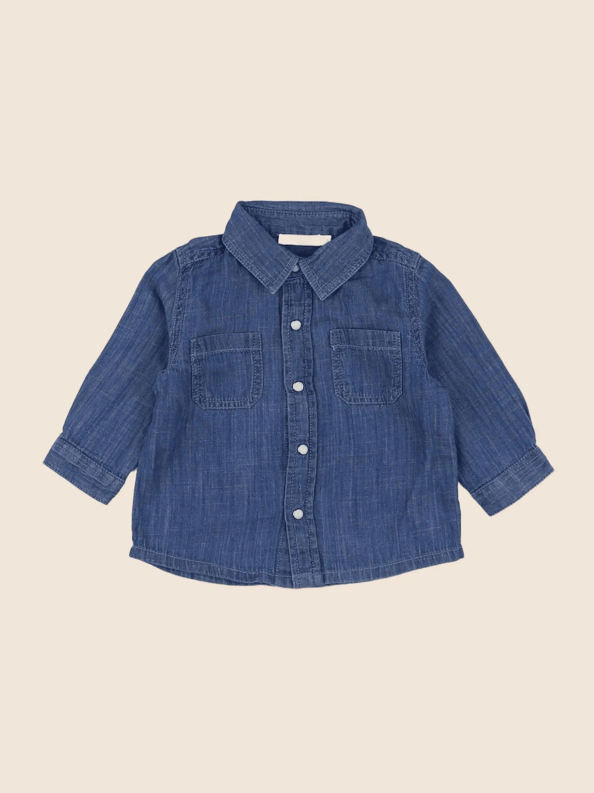 Boutchou - chemise bleu - 6 mois
