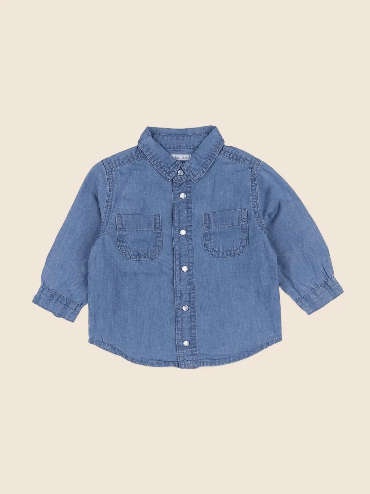 Boutchou - chemise bleu - 6 mois