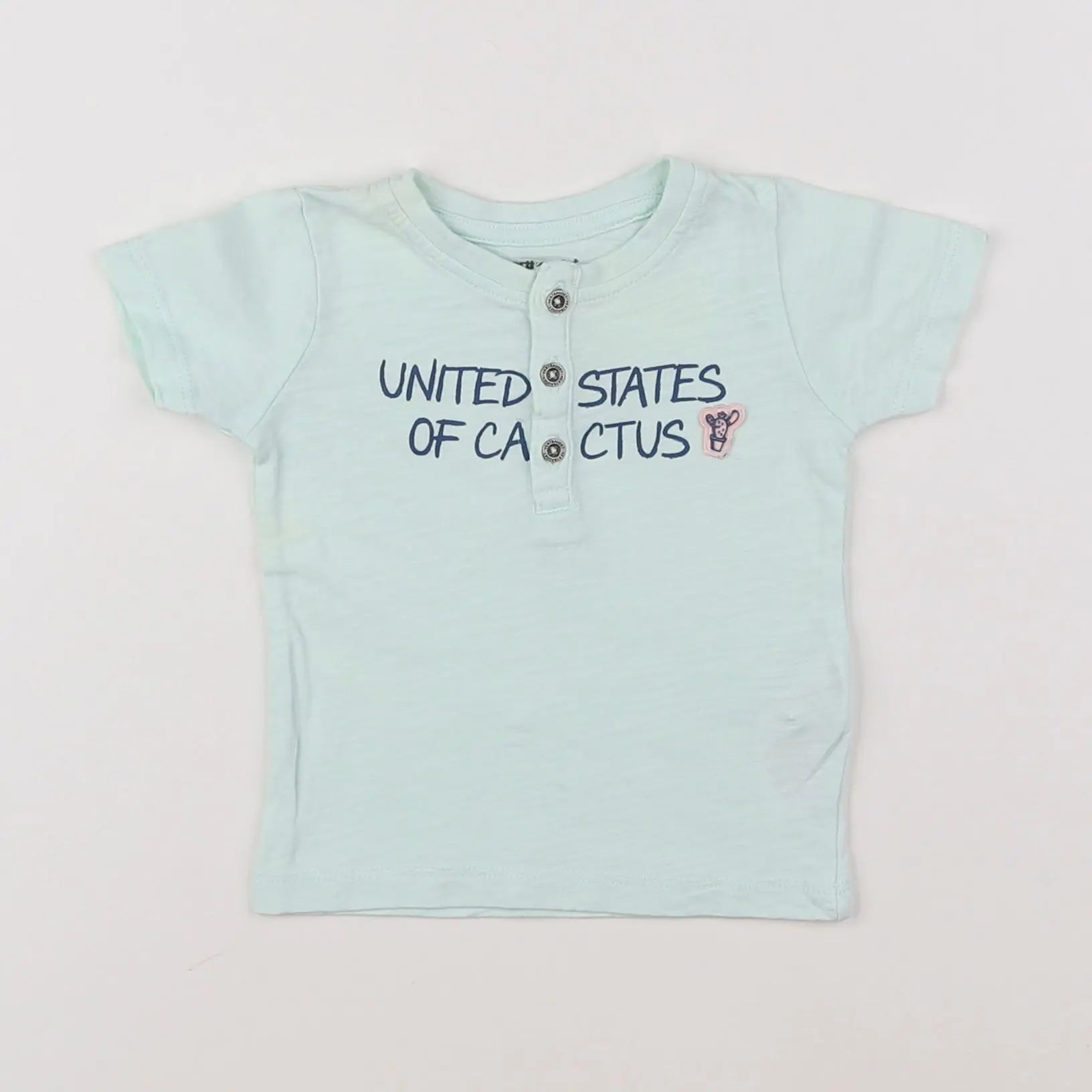 Vertbaudet - tee-shirt bleu - 3 mois