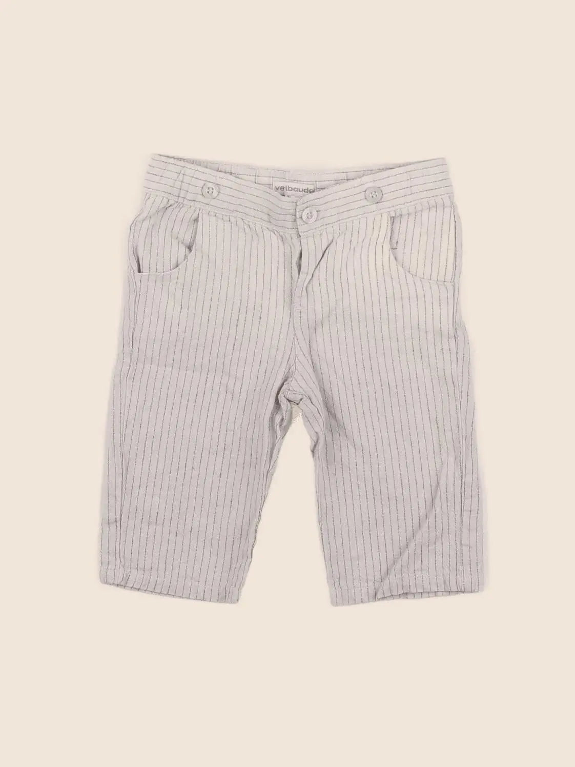 Vertbaudet - short beige - 9 mois