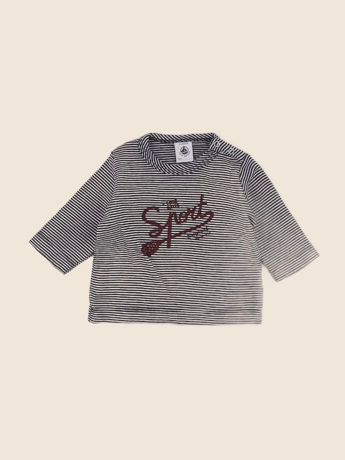 Petit Bateau - tee-shirt bleu - 3 mois