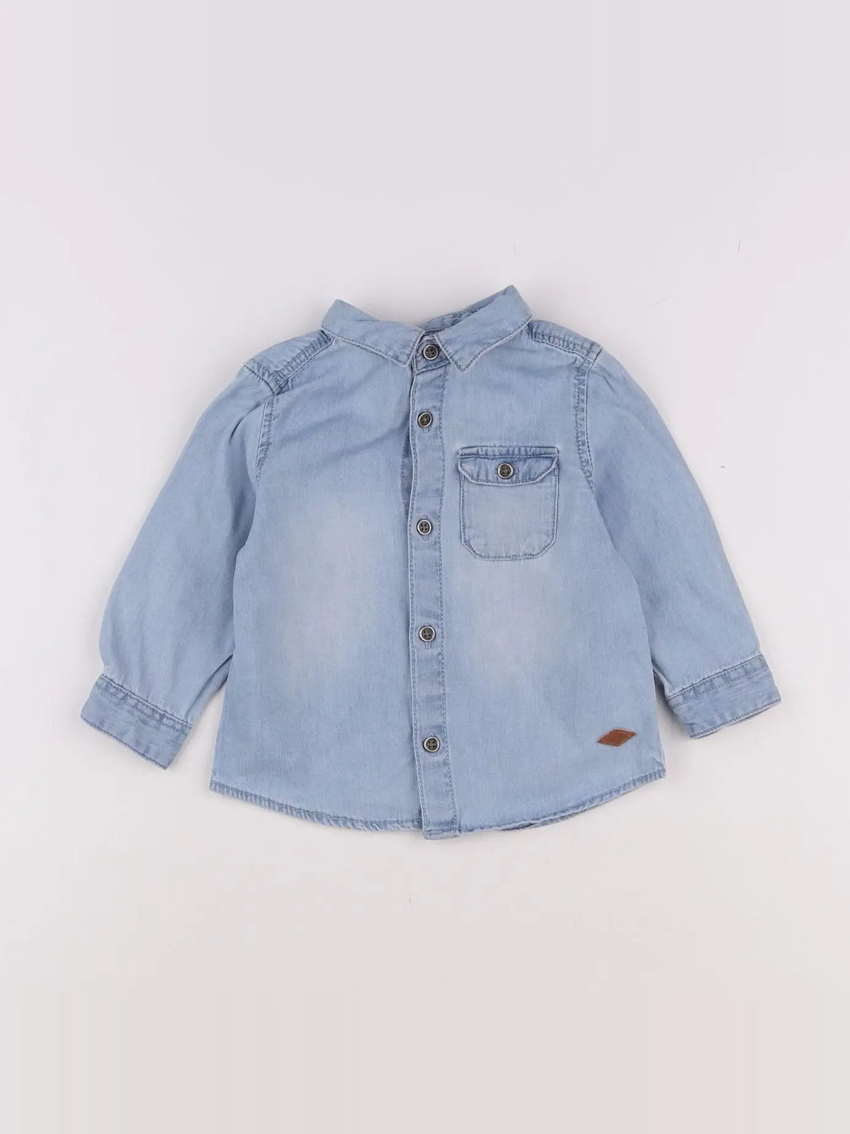 Zara - chemise bleu - 6/9 mois