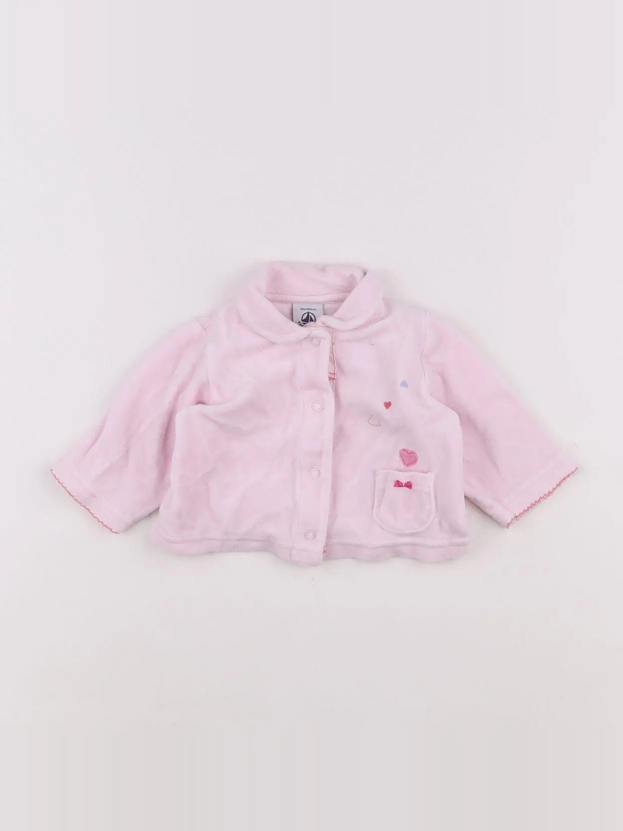 Petit Bateau - gilet rose - 3 mois