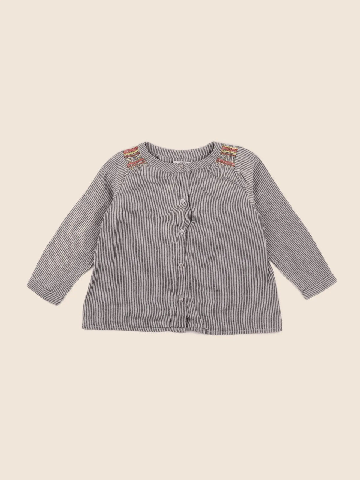 Mango - blouse bleu - 12/18 mois