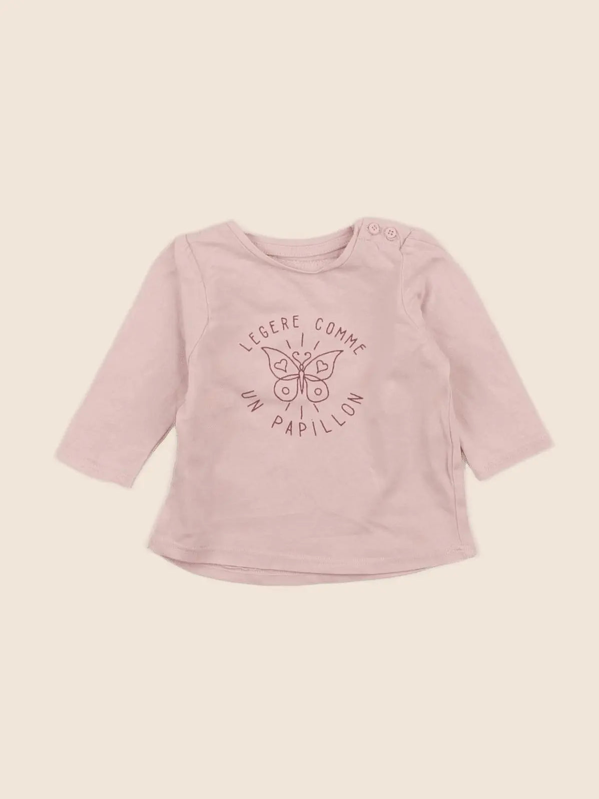 Vertbaudet - tee-shirt rose - 3 mois