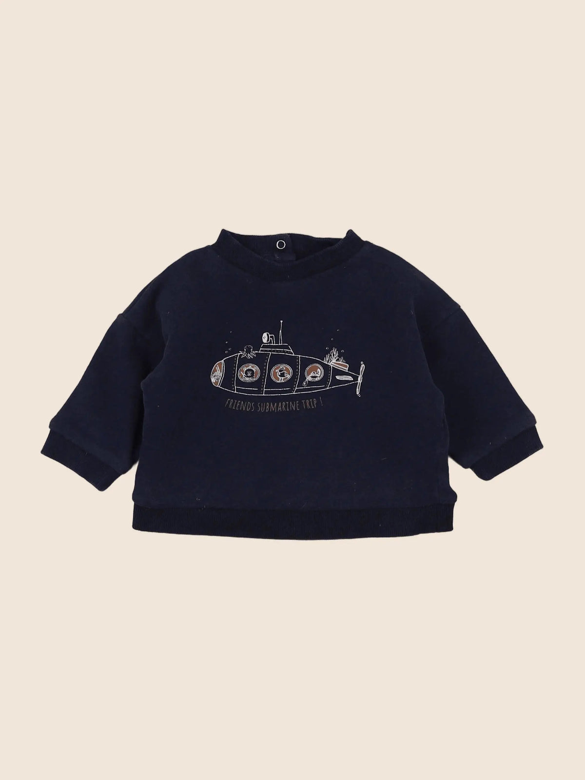 Vertbaudet - sweat bleu - 6 mois