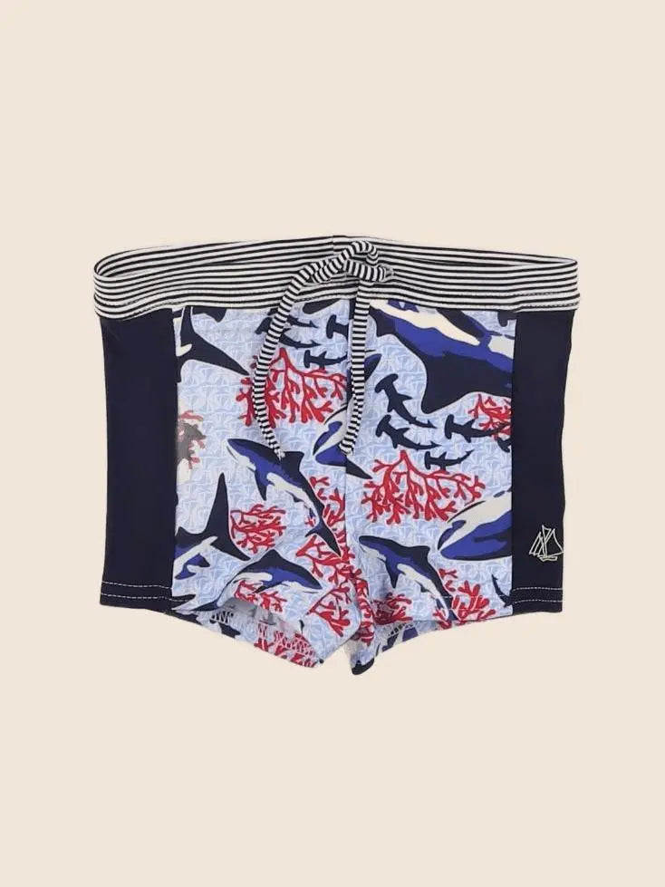 Petit Bateau - maillot de bain bleu - 12 mois