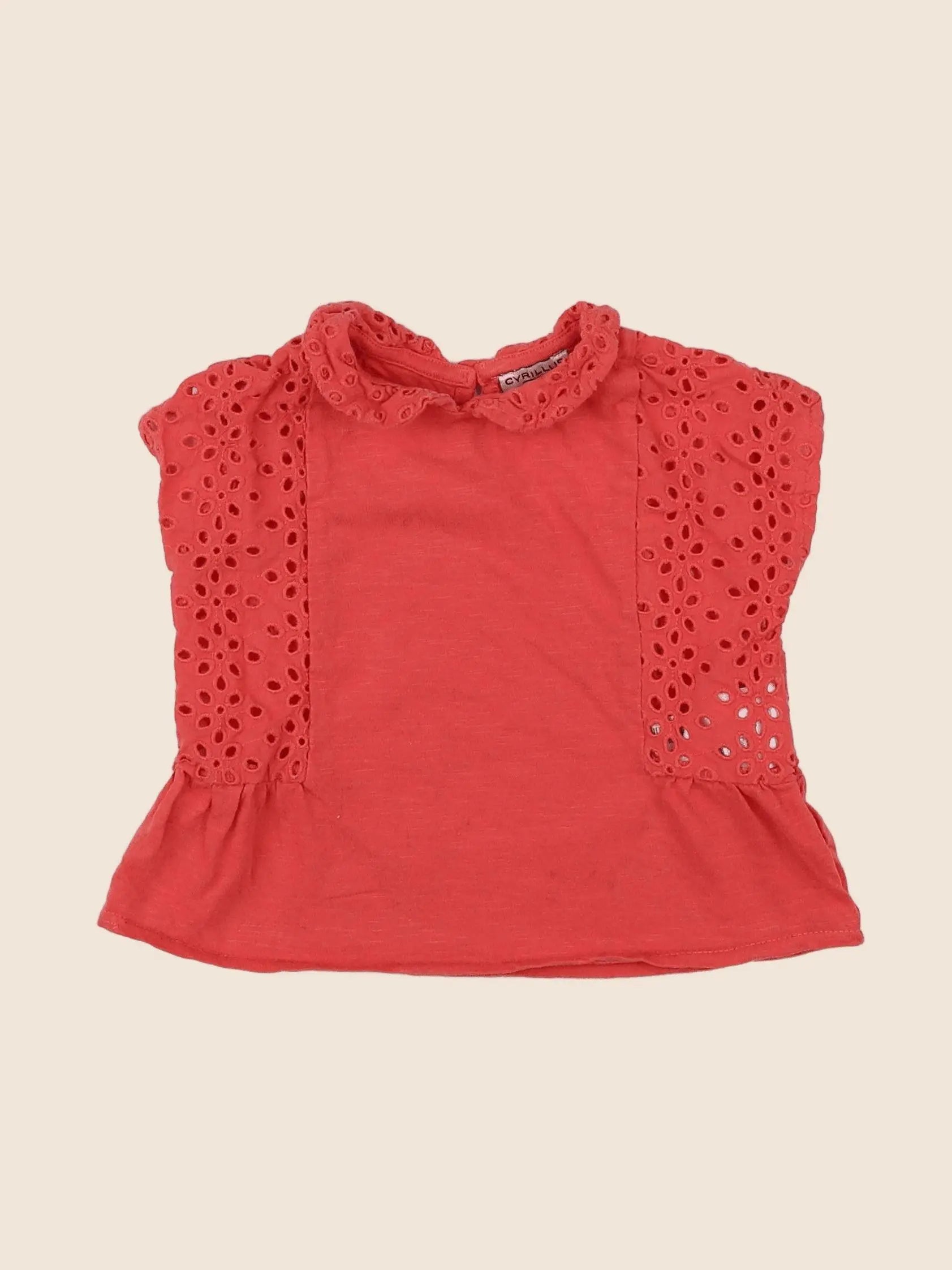 Cyrillus - tee-shirt orange - 9 mois