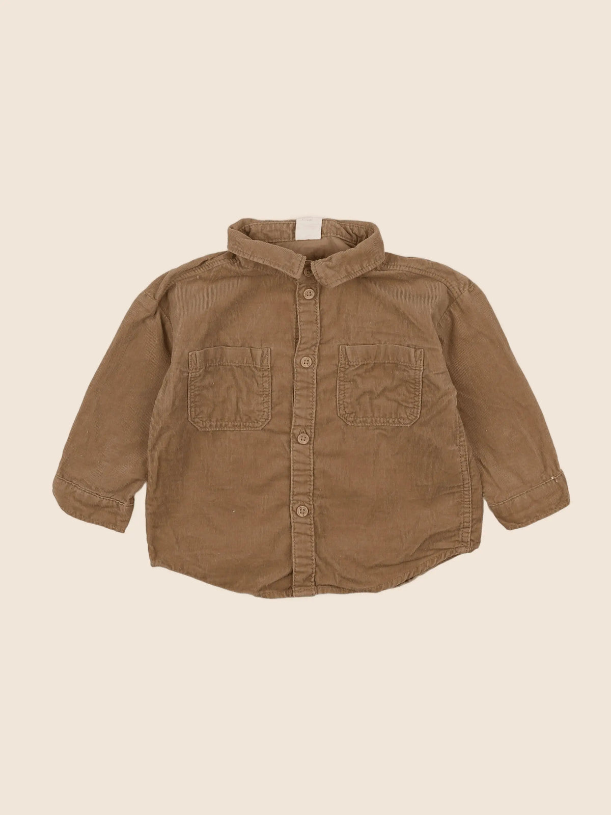 H&M - chemise marron - 6/9 mois