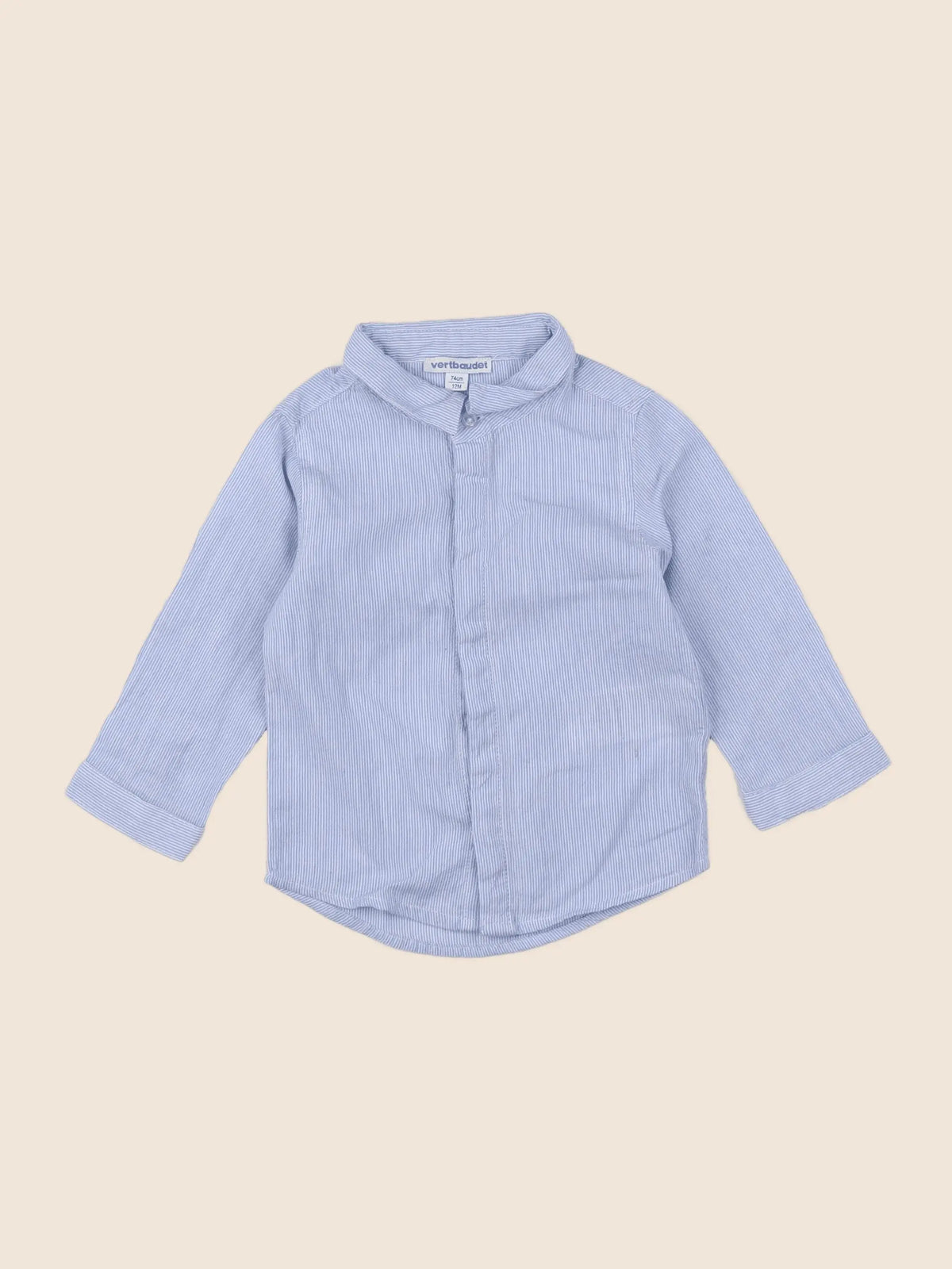 Vertbaudet - chemise bleu - 12 mois
