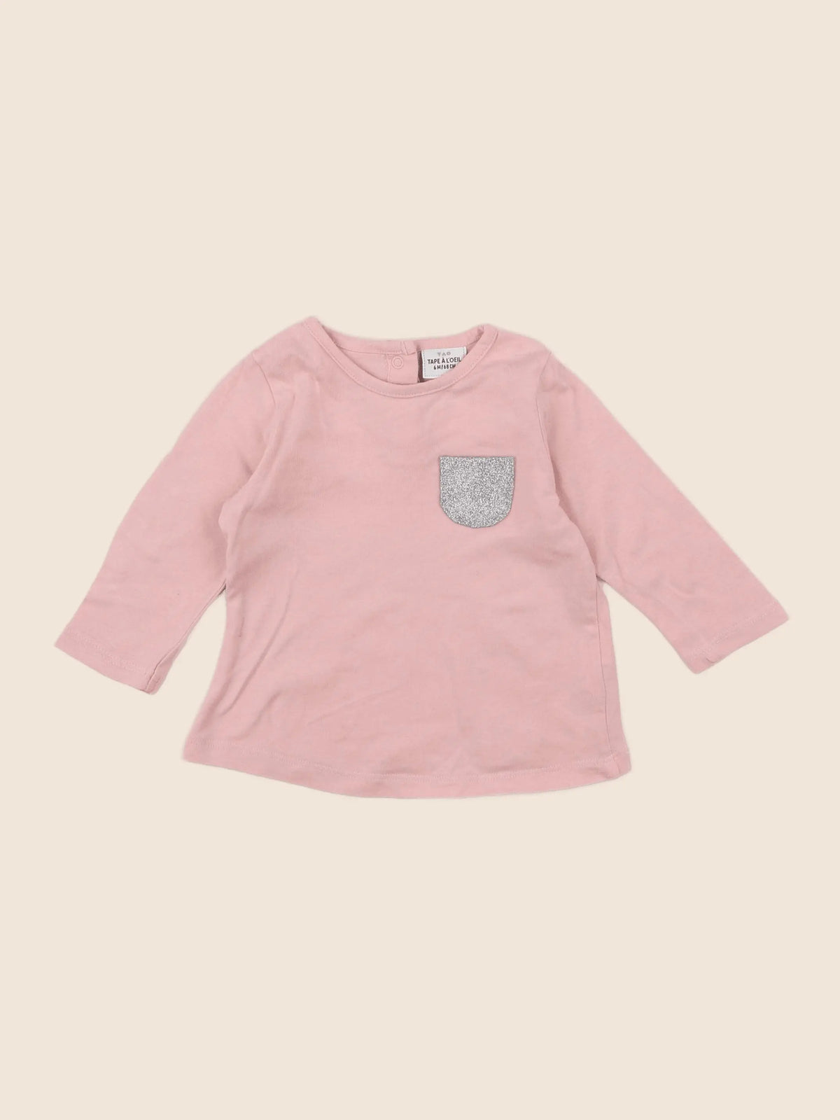 Tape à l'oeil - tee-shirt rose - 6 mois