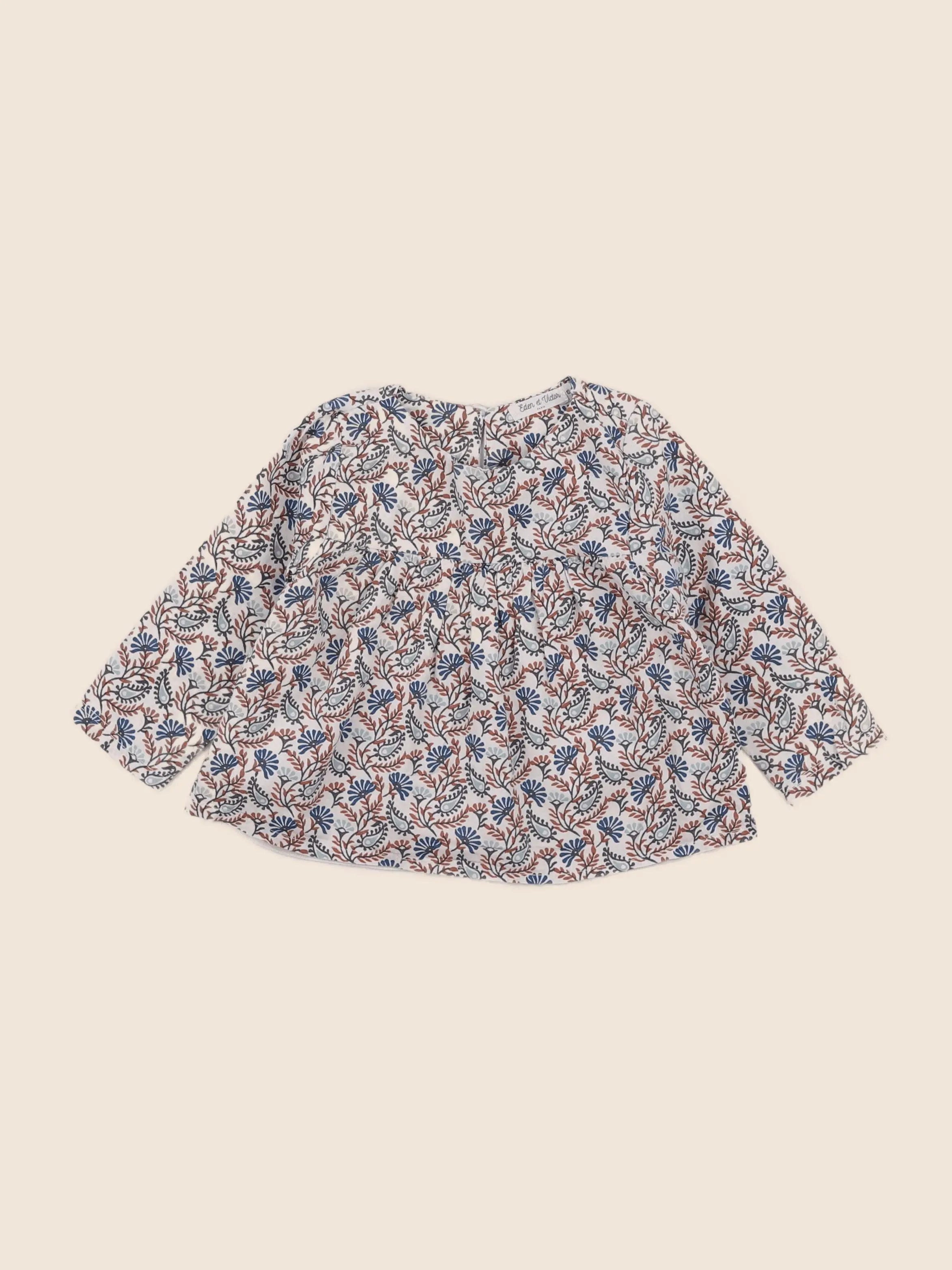 Eden & Victor - blouse multicolore - 12 mois