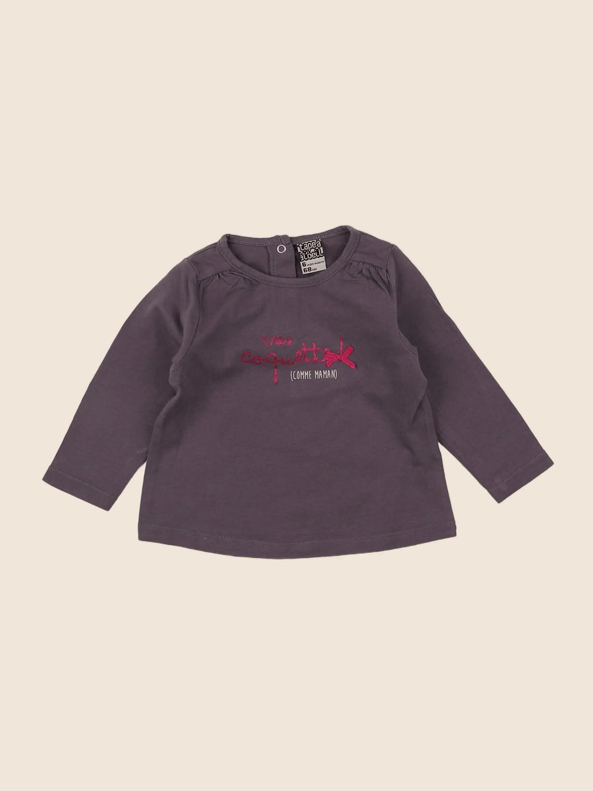 Tape à l'oeil - tee-shirt gris - 6 mois
