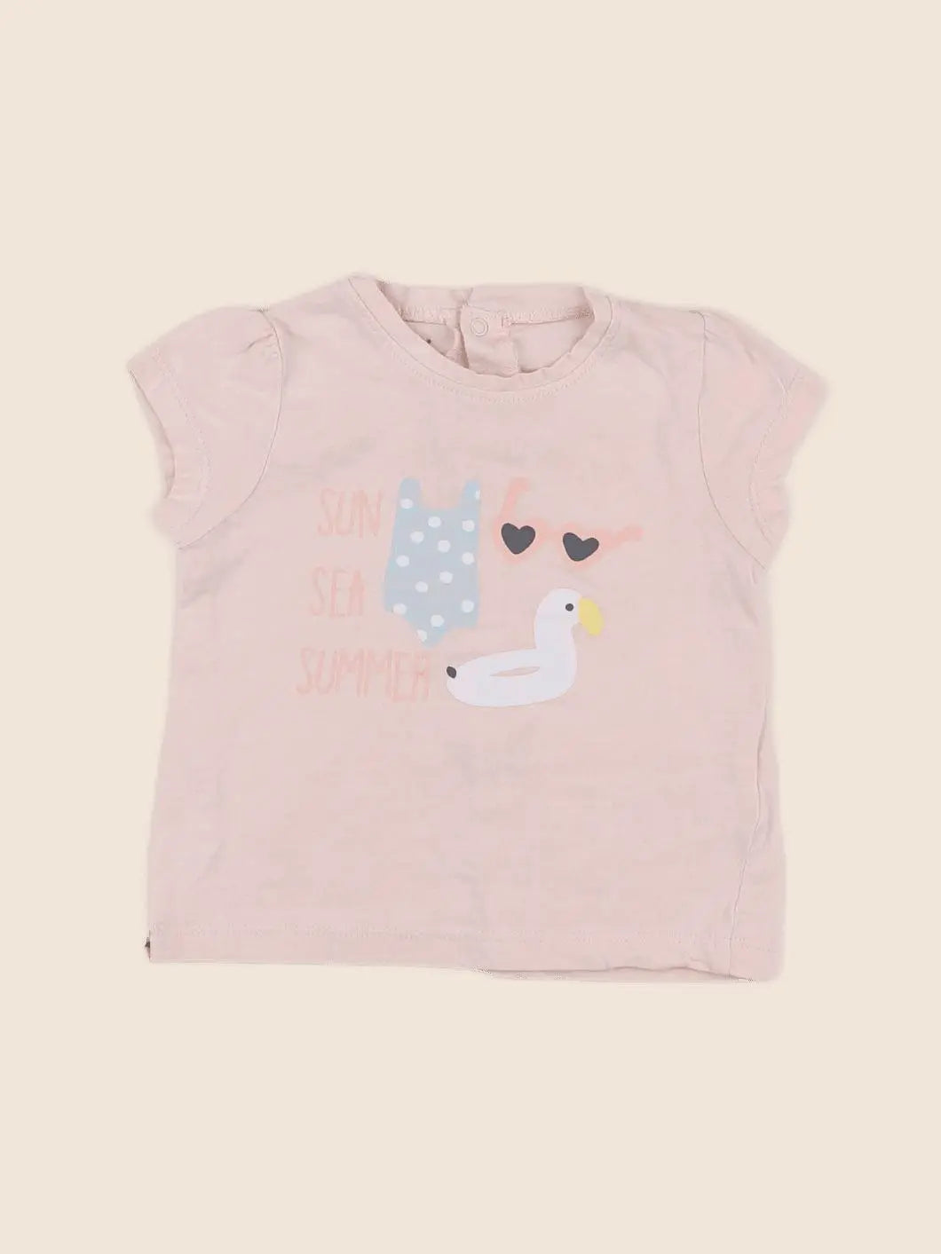 Vertbaudet - tee-shirt rose - 12 mois