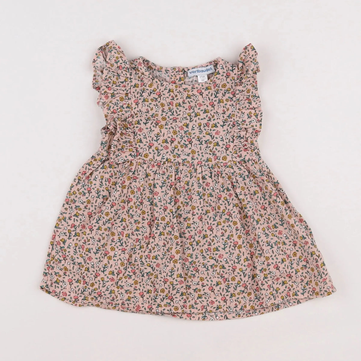 Vertbaudet - robe rose - 6 mois