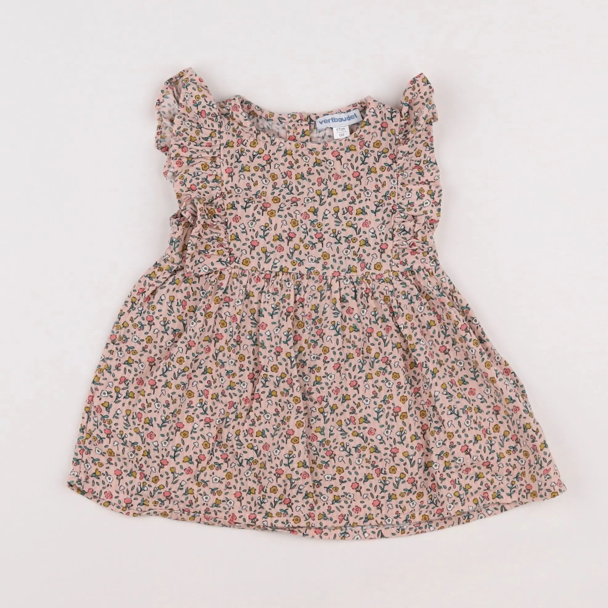 Vertbaudet - robe rose - 6 mois