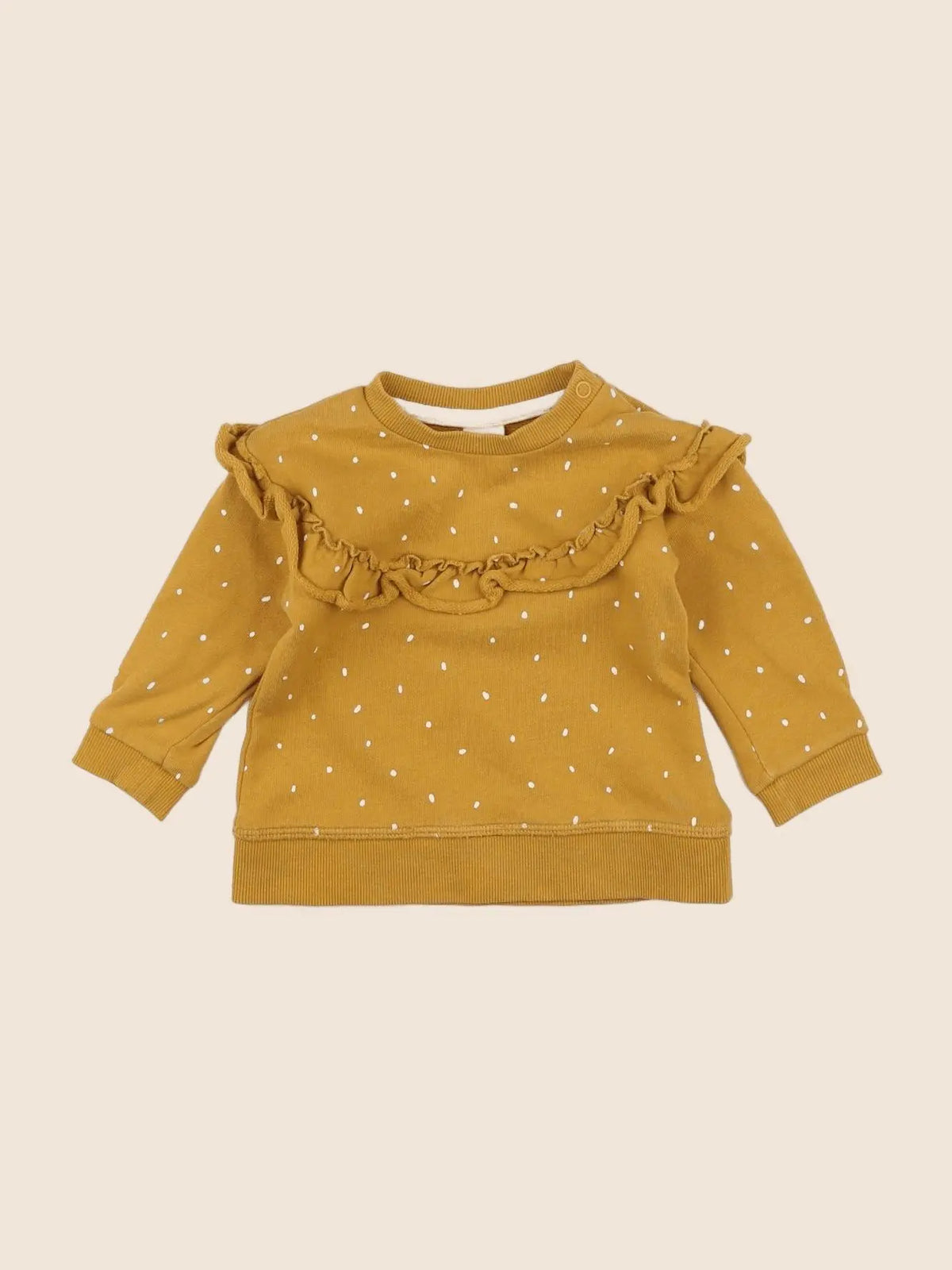 H&M - sweat jaune - 3/6 mois