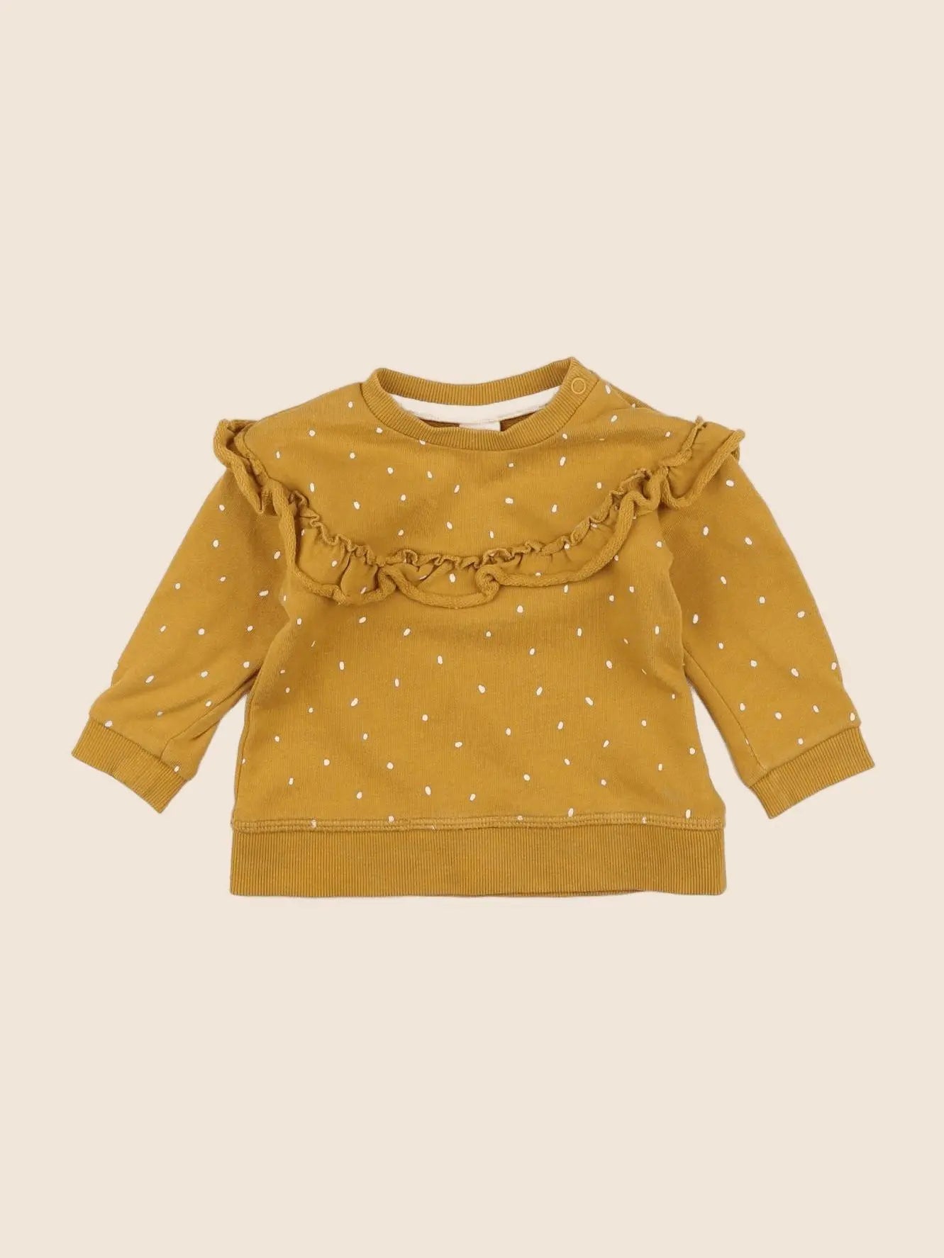 H&M - sweat jaune - 3/6 mois