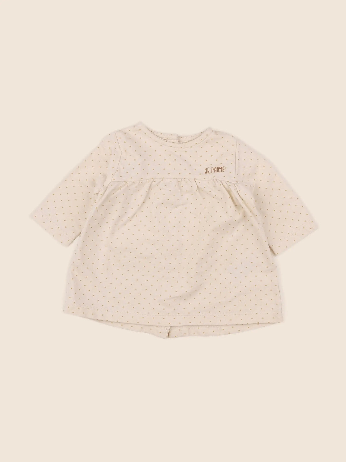 Vertbaudet - robe beige - 3 mois
