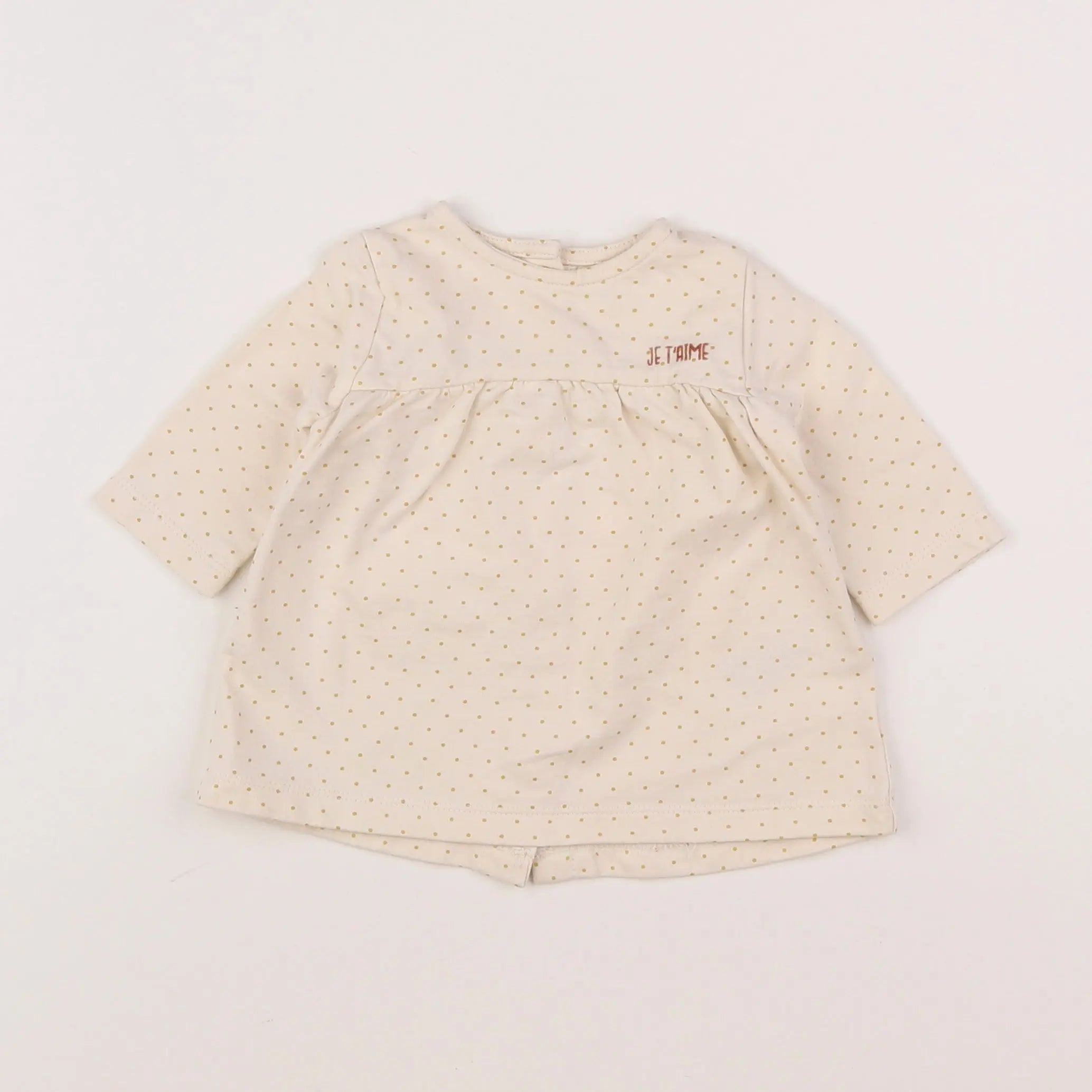 Vertbaudet - robe beige - 3 mois