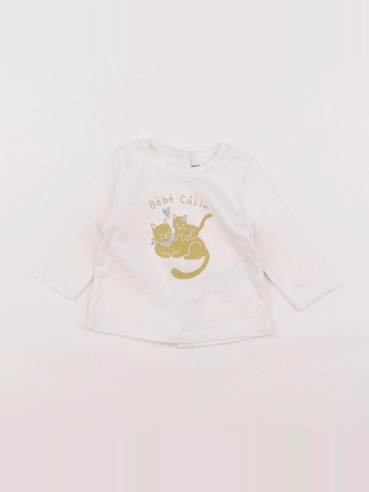 Vertbaudet - tee-shirt blanc - 3 mois