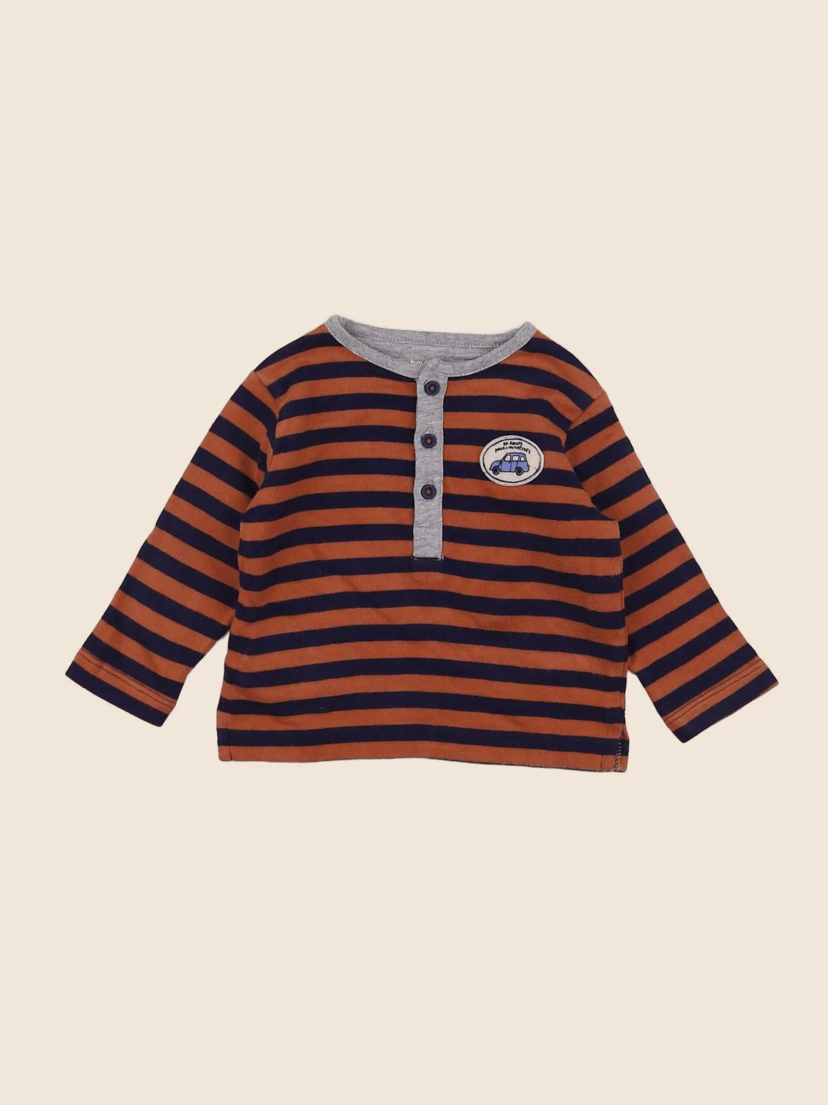 Boutchou - tee-shirt marron - 6 mois