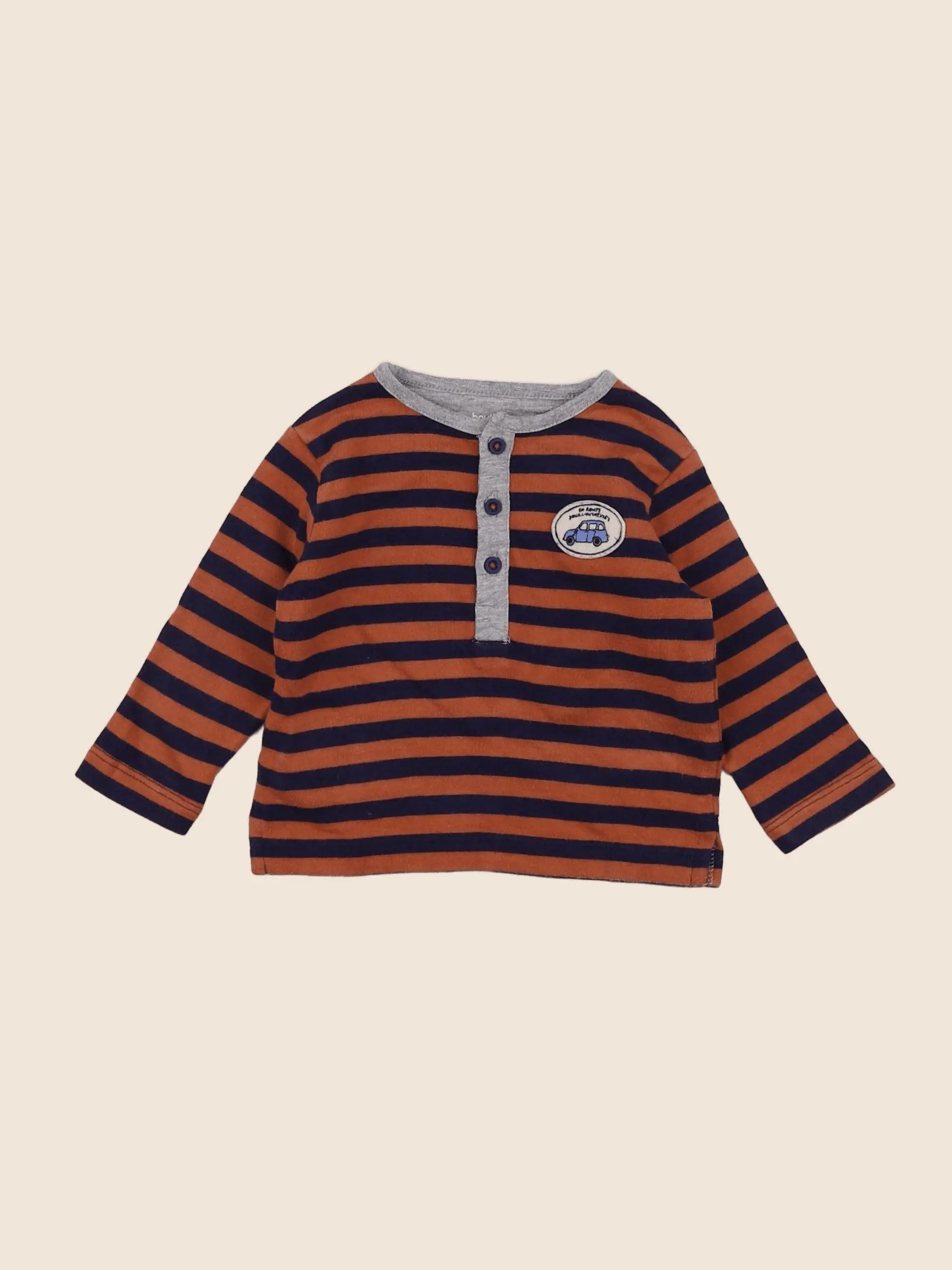 Boutchou - tee-shirt marron - 6 mois