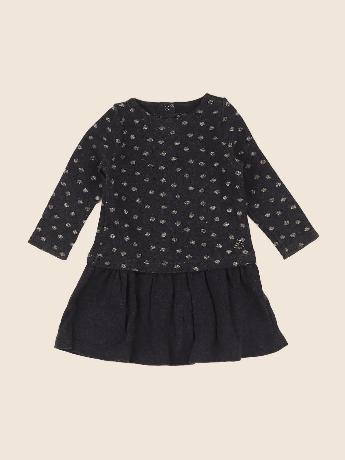 Petit Bateau - robe gris - 12 mois