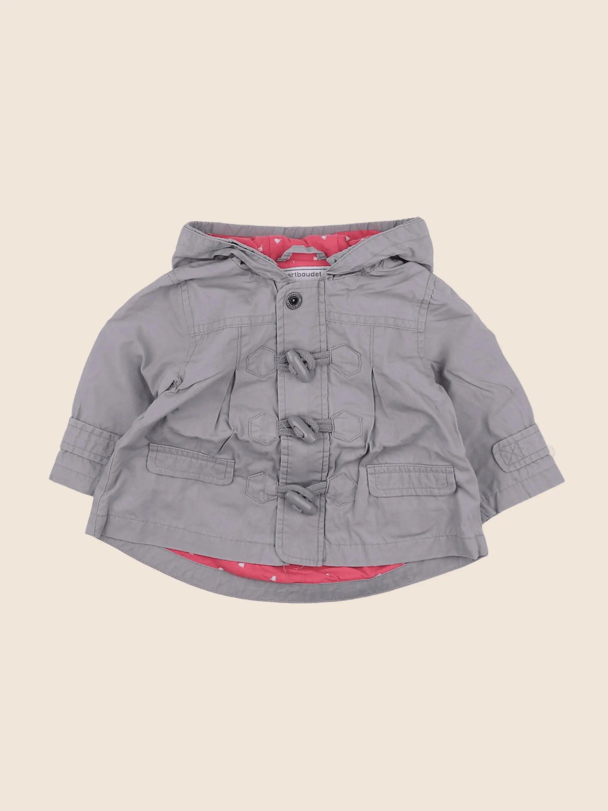 Vertbaudet - veste gris - 6 mois