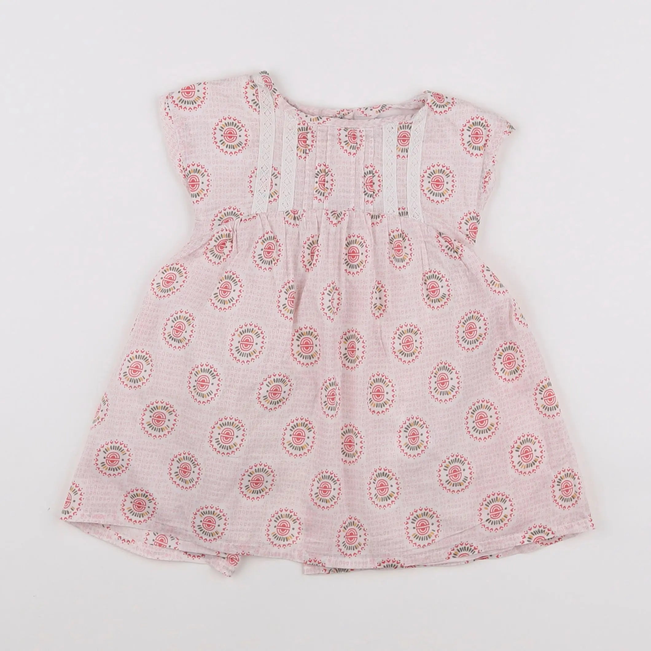 Vertbaudet - robe multicolore - 9 mois