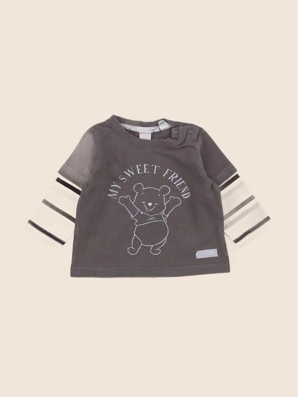 H&M - tee-shirt marron - 3/6 mois