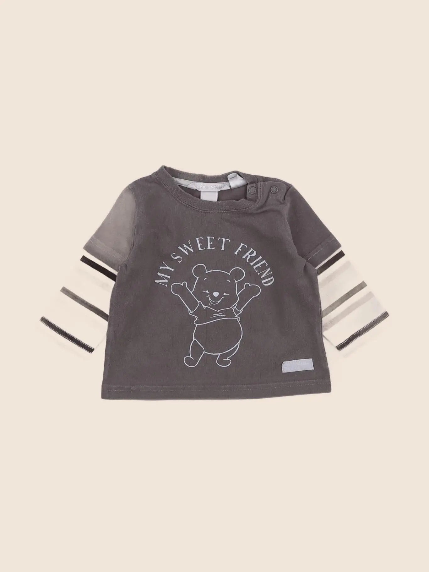 H&M - tee-shirt marron - 3/6 mois
